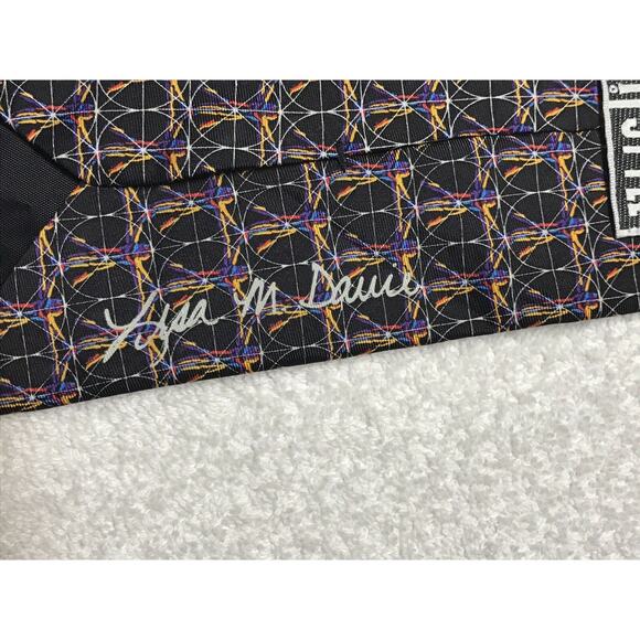 RM Style Ralph Marlin Da Vinci Repeat Novelty Necktie Tie 100% Silk - Picture 6 of 8